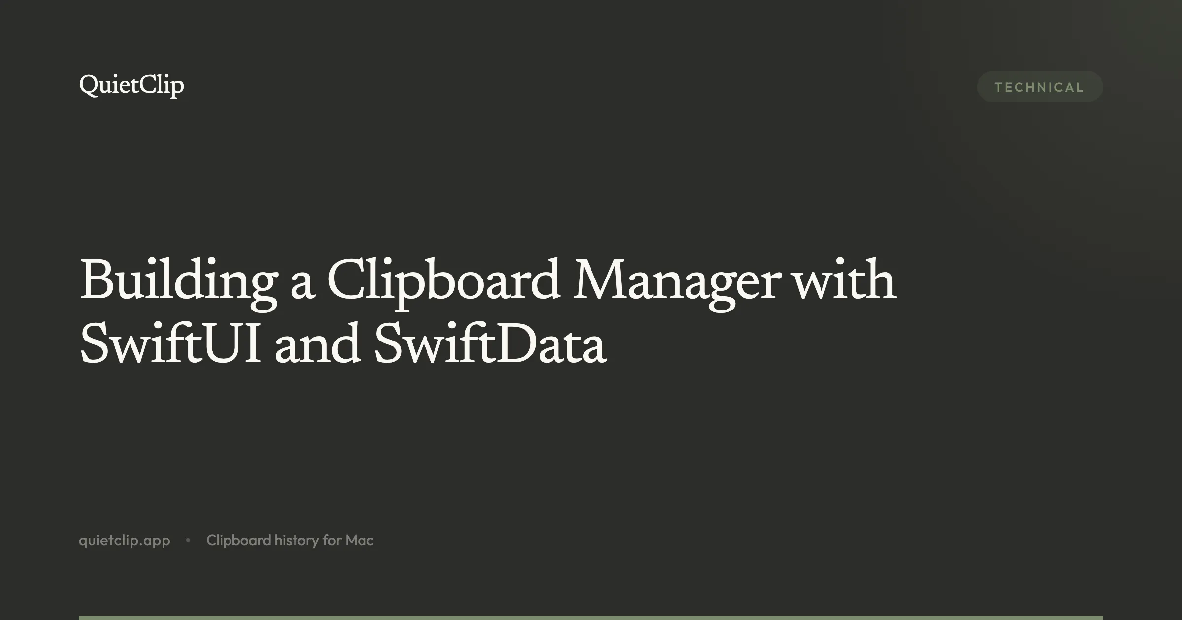 Building a Clipboard Manager with SwiftUI and SwiftData