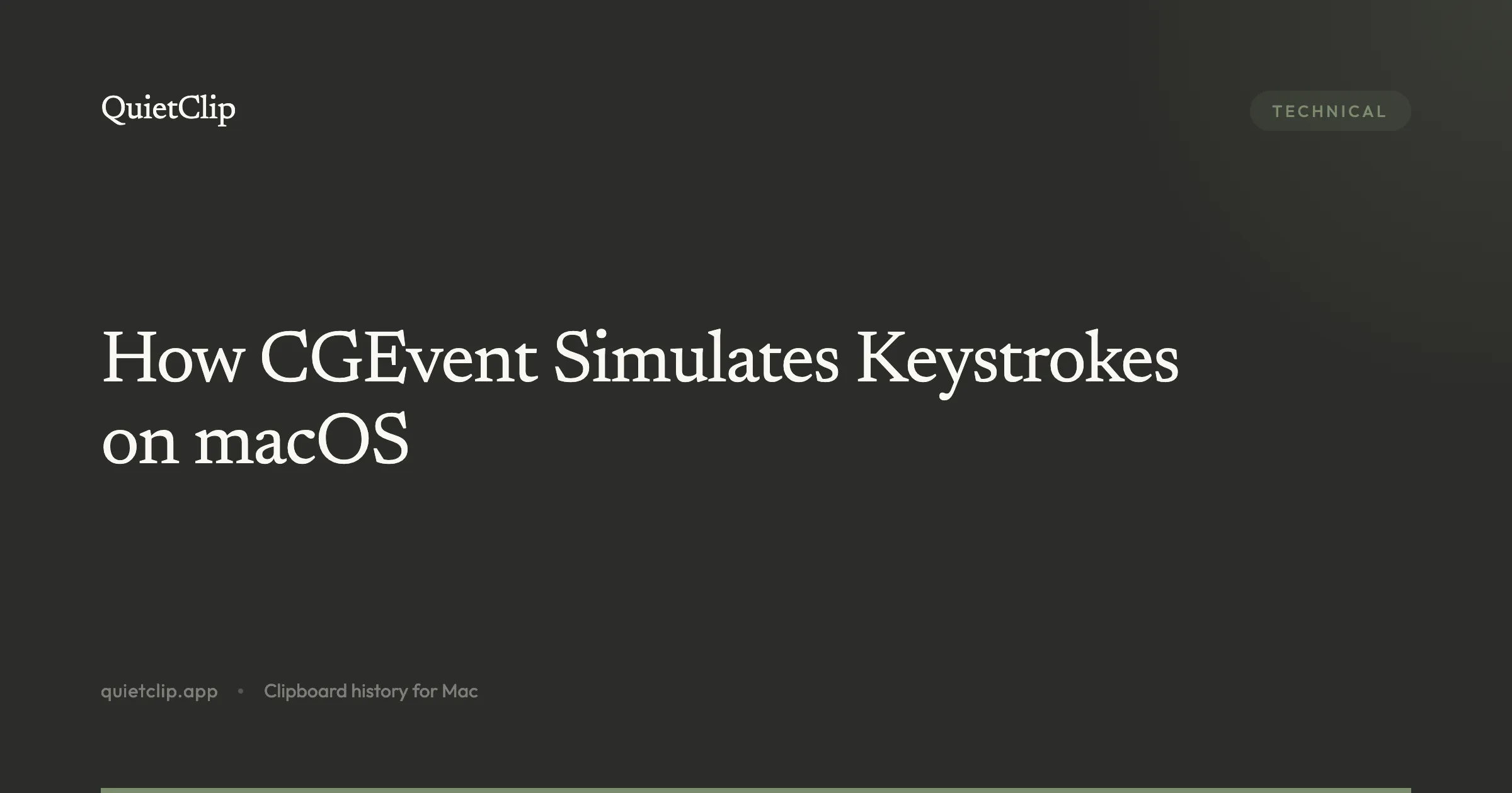 How CGEvent Simulates Keystrokes on macOS