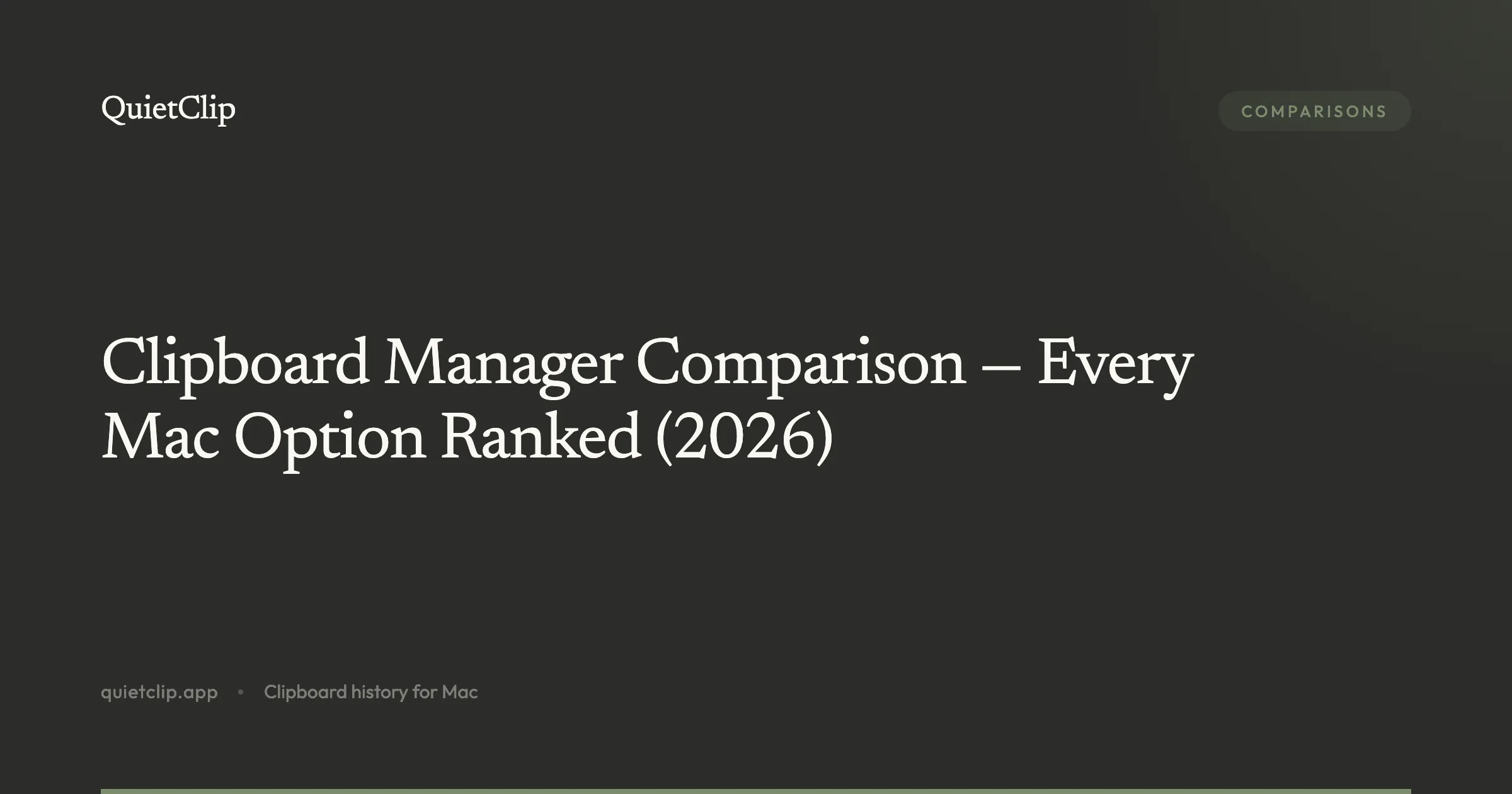 Clipboard Manager Comparison — Every Mac Option Ranked (2026)