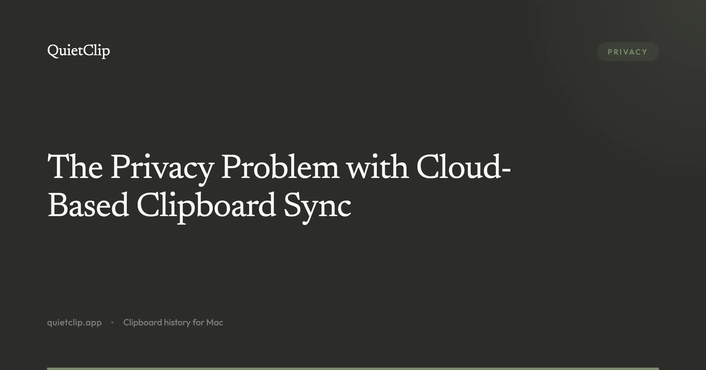 The Privacy Problem with Cloud-Based Clipboard Sync