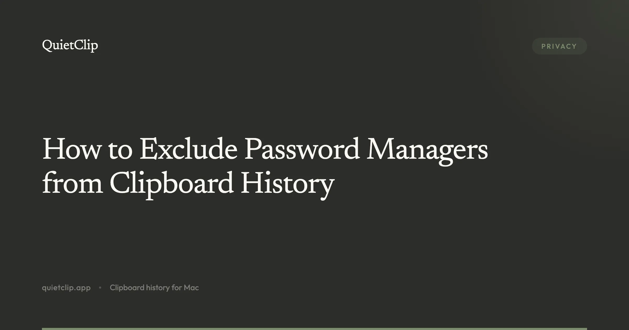 How to Exclude Password Managers from Clipboard History