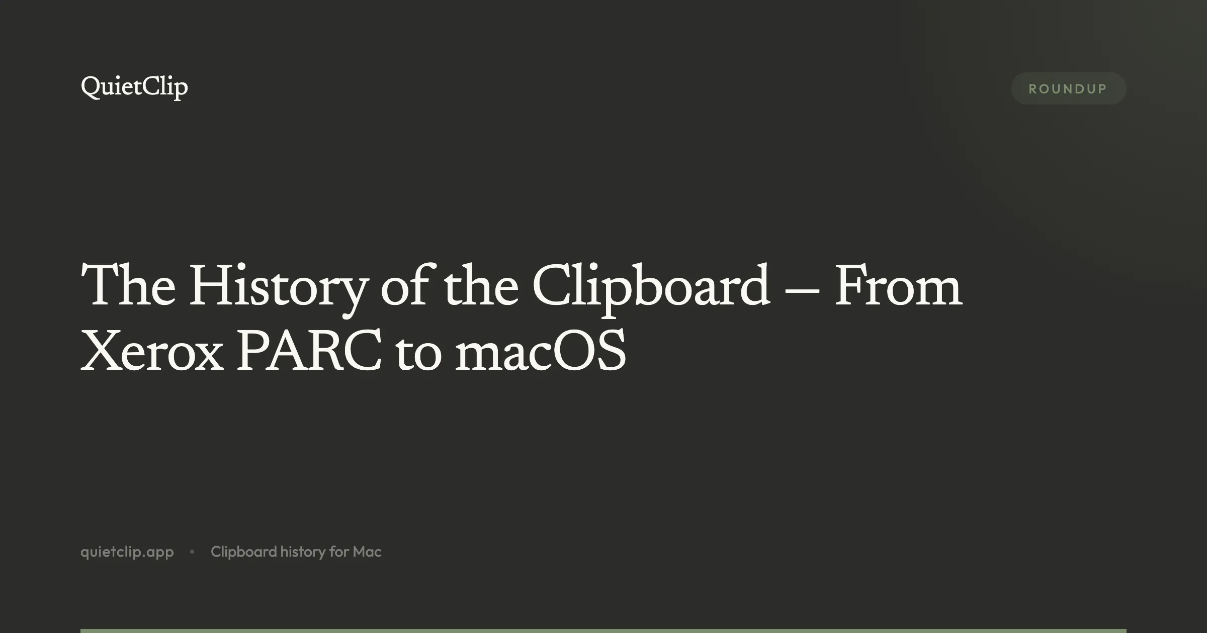 The History of the Clipboard — From Xerox PARC to macOS
