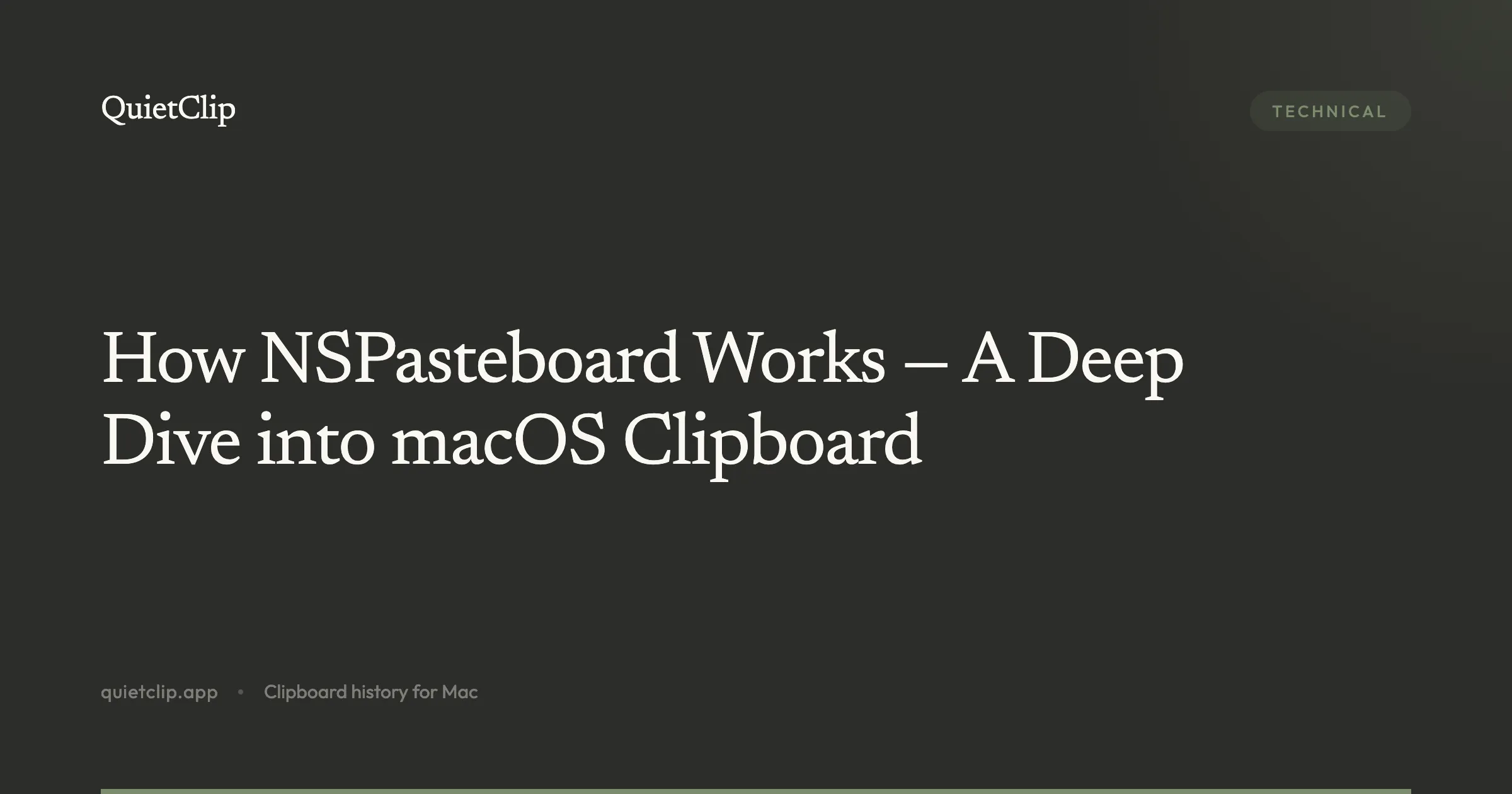 How NSPasteboard Works — A Deep Dive into macOS Clipboard