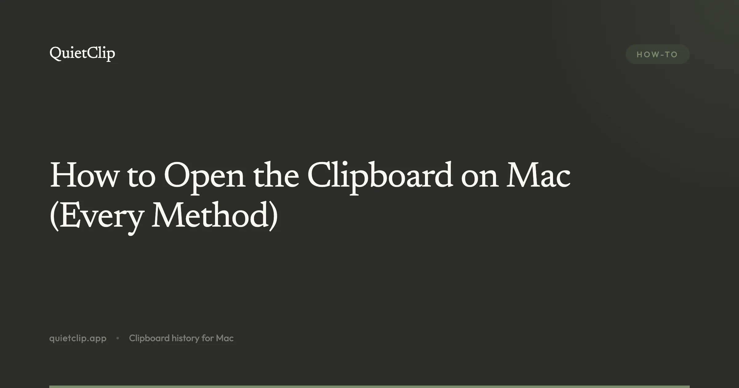 How to Open the Clipboard on Mac (Every Method)