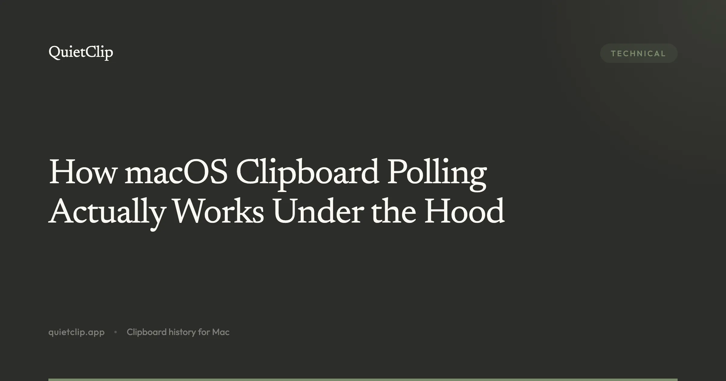 How macOS Clipboard Polling Actually Works Under the Hood