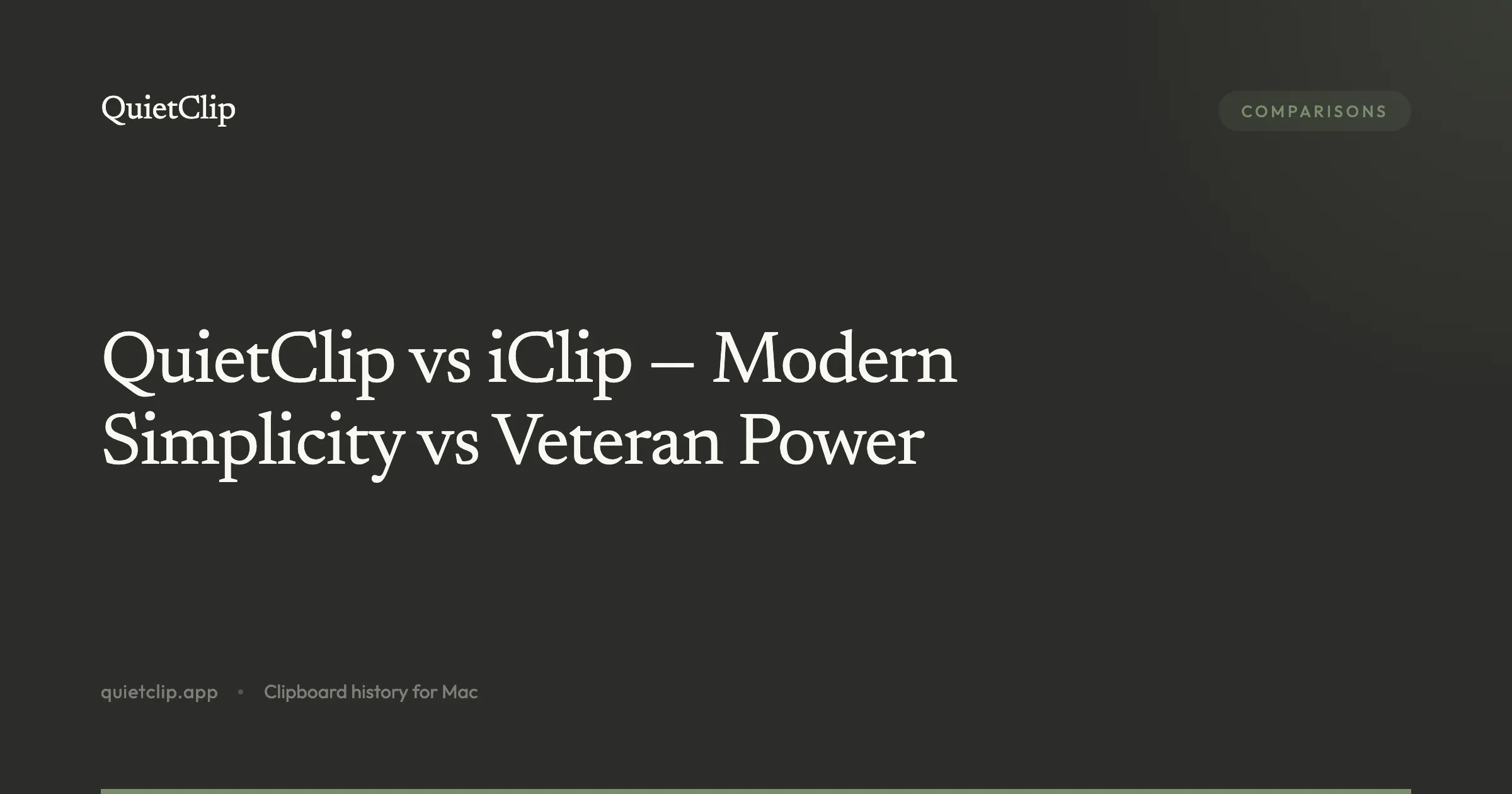 QuietClip vs iClip — Modern Simplicity vs Veteran Power