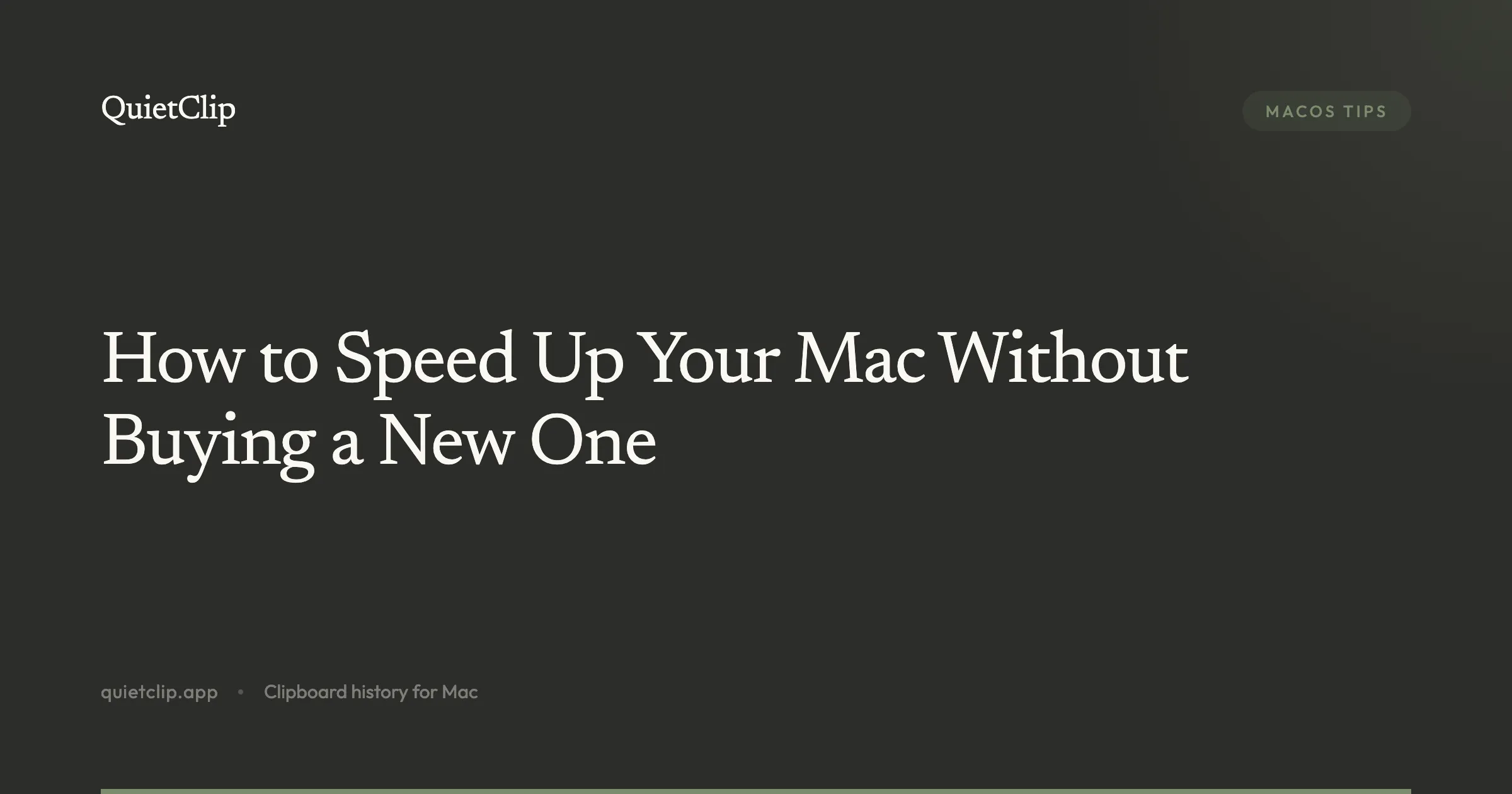 How to Speed Up Your Mac Without Buying a New One