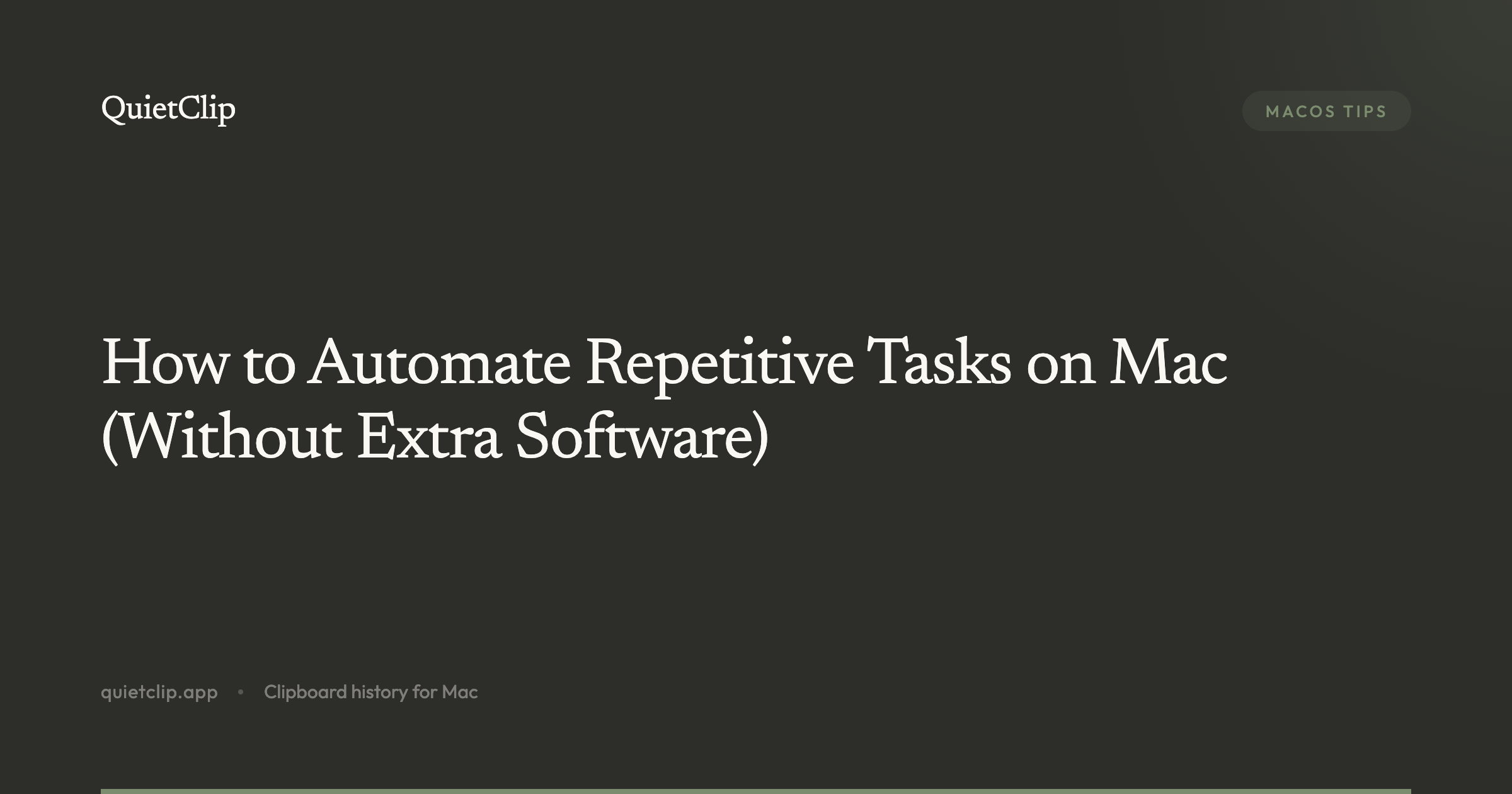 How to Automate Repetitive Tasks on Mac (Without Extra Software)