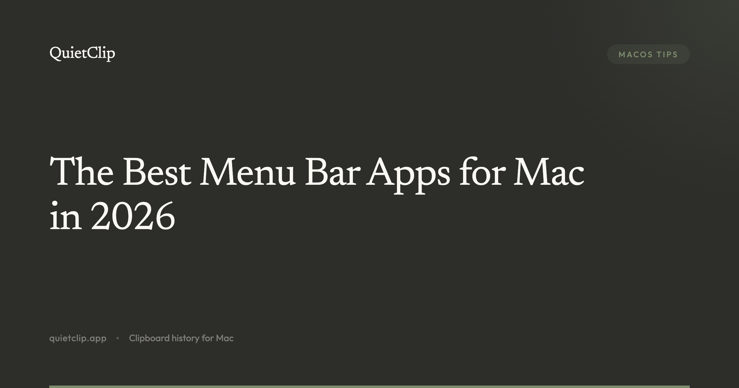 The Best Menu Bar Apps for Mac in 2026